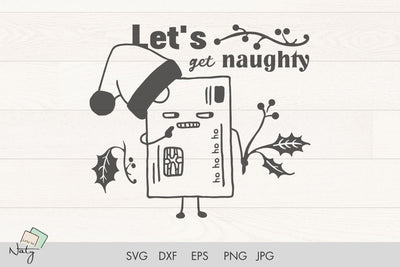 Christmas funny credit card illustration. SVG Arts By Naty 