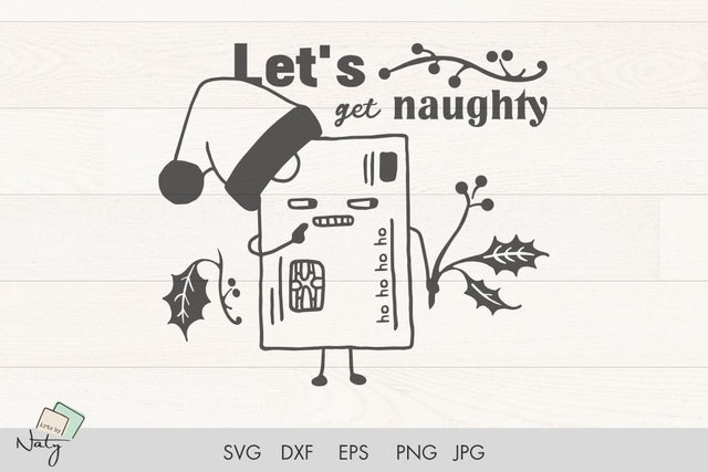 Christmas funny credit card illustration. SVG Arts By Naty 