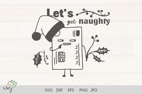 Christmas funny credit card illustration. SVG Arts By Naty 