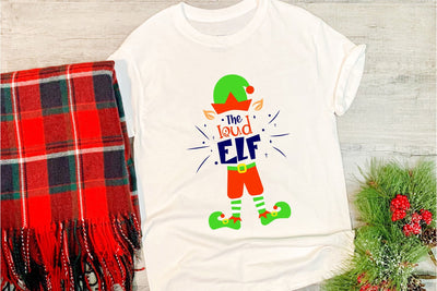 Christmas funny ELF quote The loud ELF with hat, ears. SVG SVG Angelina Semenova 