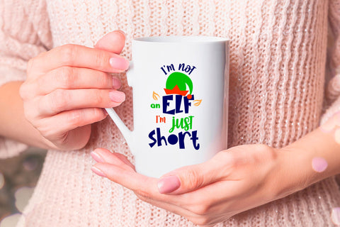 Christmas funny elf quotes SVG. Elf hat ears SVG Angelina Semenova 