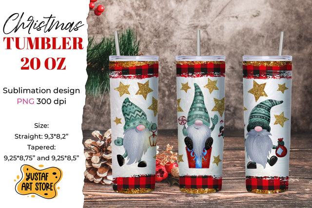Christmas funny gnomes tumbler sublimation wrap design Sublimation Yustaf Art Store 
