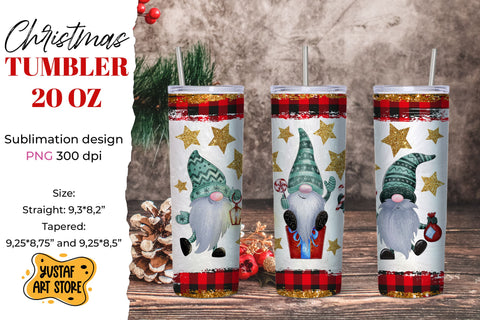 Christmas funny gnomes tumbler sublimation wrap design Sublimation Yustaf Art Store 