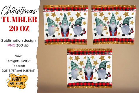 Christmas funny gnomes tumbler sublimation wrap design Sublimation Yustaf Art Store 