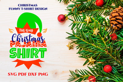Christmas funny quotes Pajama shirt t shirt design. SVG SVG Angelina Semenova 