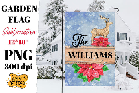 Christmas garden flag sublimation bundle. 6 Family wood sign Sublimation Yustaf Art Store 