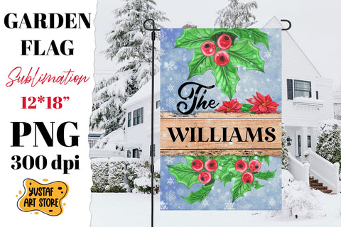 Christmas garden flag sublimation bundle. 6 Family wood sign Sublimation Yustaf Art Store 