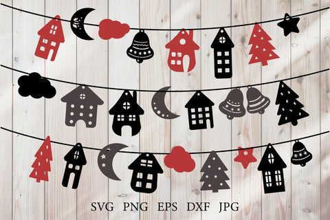 Christmas Garland SVG. Christmas Cut File. Ornament PNG,SVG SVG Olga Terlyanskaya 