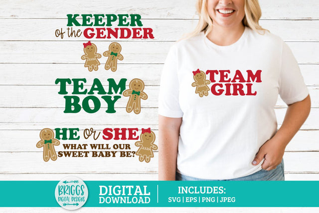 Christmas Gender Reveal Bundle SVG BriggsDigitalDesigns 