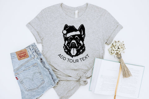 Christmas German Shepherd in Santa Hat SVG File For Cricut SVG OrangeBrushStudio 