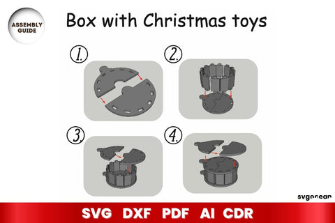 Christmas Gift Box Laser Cut | 5 Christmas Toys | Glowforge SVG SvgOcean 