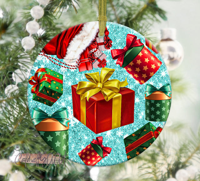 Christmas Gift Boxes Ornament Png Sublimation Design, Merry Christmas Png, Christmas Ornament Png, Gift Boxes Ornament Png, Digital Download Sublimation CaldwellArt 