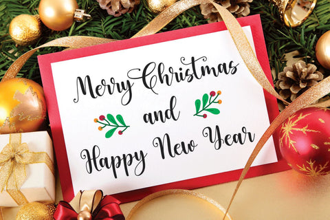 Christmas Gift Font Mozarella 