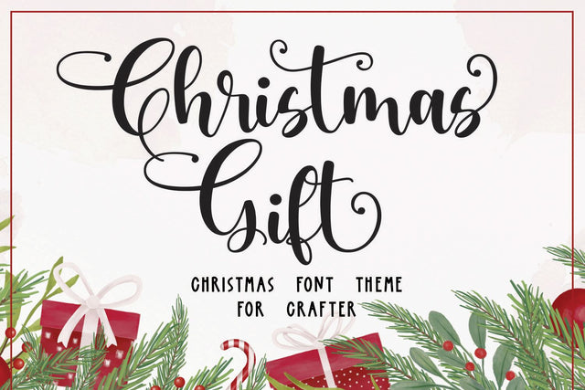 Christmas Gift Font Mozarella 