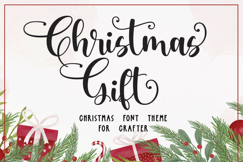 Christmas Gift Font Mozarella 