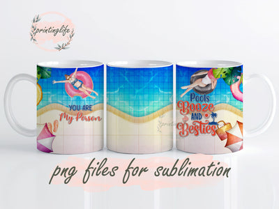 Christmas Gift For Best Friends, Birthday Gifts For Best Friends, Sisters Mug, Swimming Girl Mug Wrap Sublimation PrintingLife 