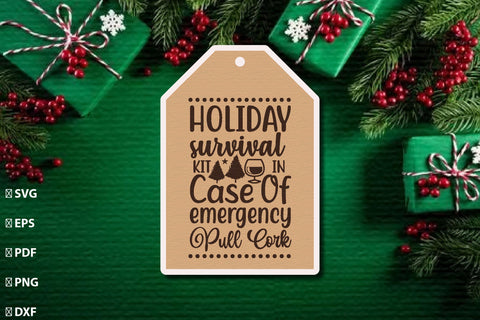 Christmas Gift Tag Laser Cut Bundle SVG Rupkotha 