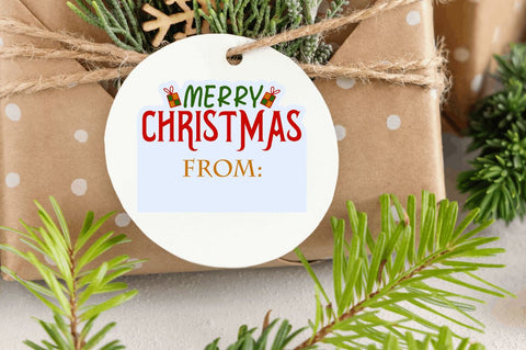 Christmas Gift Tag Sticker Bundle Sublimation Regulrcrative 