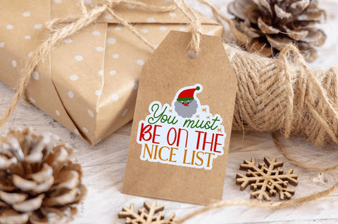 Christmas Gift Tag Sticker Bundle Sublimation Regulrcrative 