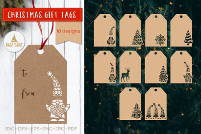 Christmas gift tag svg | Christmas tag bundle SVG Olga Boat Design 
