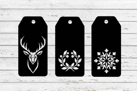 Christmas Gift tag SVG. Laser Cutting File. Stocking Tags SVG. SVG Samaha Design 