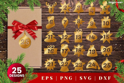 Christmas Gift Tags | Advent Calendar | Svg Bundle | Cut Files SVG SvgOcean 