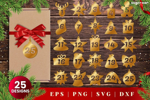 Christmas Gift Tags | Advent Calendar | Svg Bundle | Cut Files SVG SvgOcean 