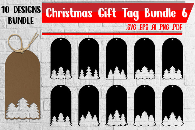 Christmas Gift Tags Bundle 6 - svg eps ai png pdf SVG zafrans studio 
