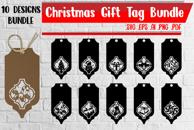 Christmas Gift Tags Bundle - svg eps ai png pdf SVG zafrans studio 
