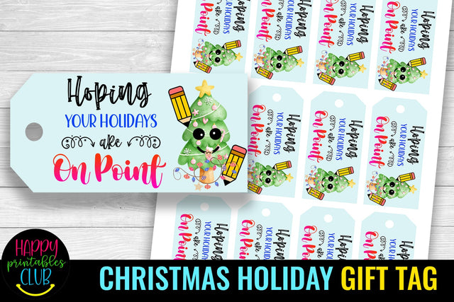 Christmas Gift Tags for Students- Hoping Your Holidays SVG Happy Printables Club 