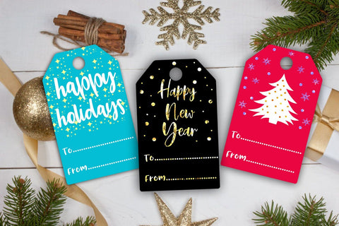 Christmas Gift Tags- Printable Christmas Gift Tags- Gift Tags Holidays SVG Happy Printables Club 