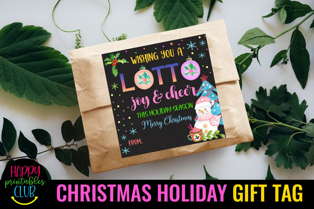 Christmas Gift Tags Printable- Wishing You Lotto Joy Cheer SVG Happy Printables Club 