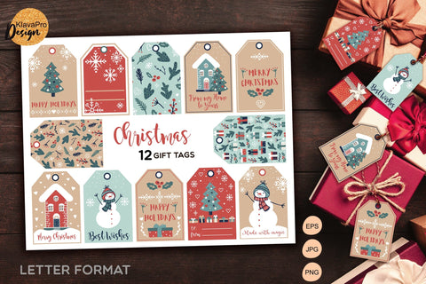 Christmas gift tags / Scandinavian gift tags Sublimation Klava P 