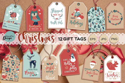 Christmas gift tags / Scandinavian gift tags Sublimation Klava P 