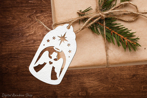 Christmas gift tags svg bundle, lasercut christmas tag SVG Digital Rainbow Shop 