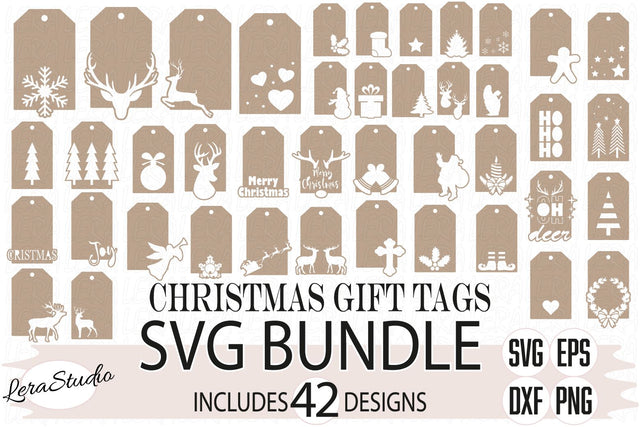 Christmas Gift Tags Svg SVG Lerastudio 