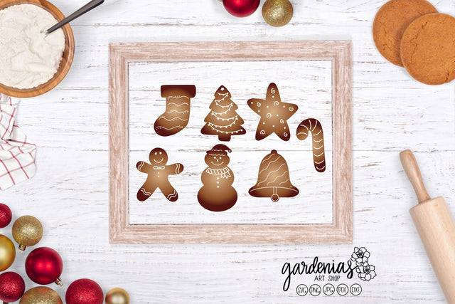 Christmas Gingerbread Cookies SVG Gardenias Art Shop 