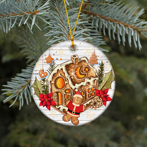 Christmas Gingerbread House Ornament Png, Round Christmas Ornament, PNG Instant Download, Xmas Ornament Sublimation Designs Downloads Sublimation CaldwellArt 