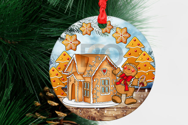 Christmas Gingerbread House Ornament Png Sublimation Design, Merry Christmas Png,Christmas Cookie Ornament Png,Ornament Png,Digital Download Sublimation BOO-design 
