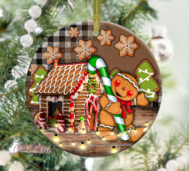 Christmas Gingerbread House Ornament Png Sublimation Design, Merry Christmas Png,Christmas Cookie Ornament Png,Ornament Png,Digital Download Sublimation CaldwellArt 