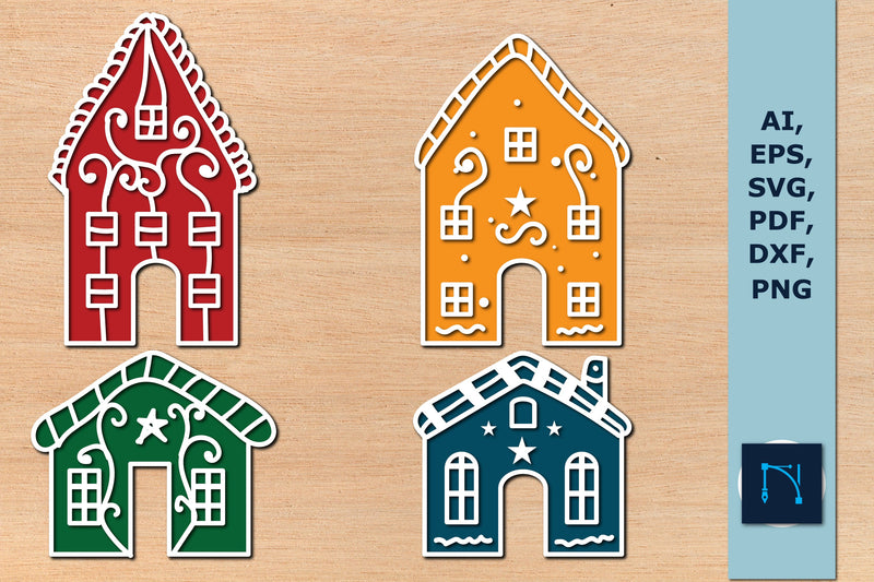Christmas Gingerbread House SVG bundle SVG MD JOYNAL ABDIN 