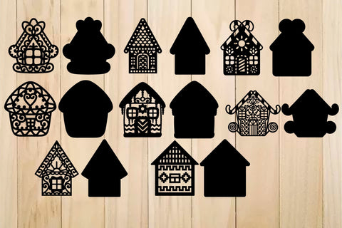 Christmas Gingerbread House SVG Template For Cutting and Printing SVG Yuliya 