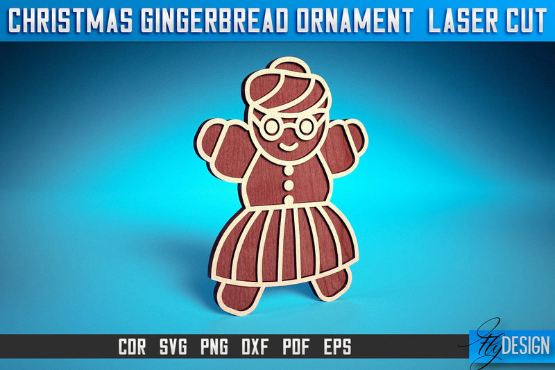 Christmas Gingerbread Laser Cut SVG | Christmas Laser Cut SVG Design ...