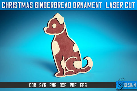 Christmas Gingerbread Laser Cut SVG | Christmas Laser Cut SVG Design | CNC Files SVG Fly Design 