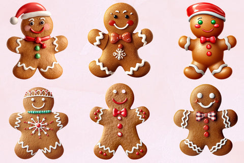 Christmas Gingerbread Man Clipart Sublimation Newmockups 