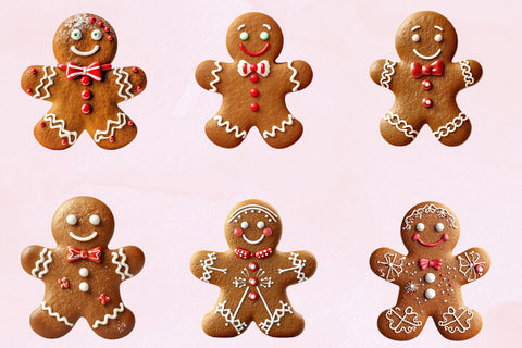 Christmas Gingerbread Man Clipart Sublimation Newmockups 