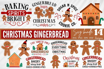 Christmas Gingerbread SVG Bundle SVG DESIGNISTIC 