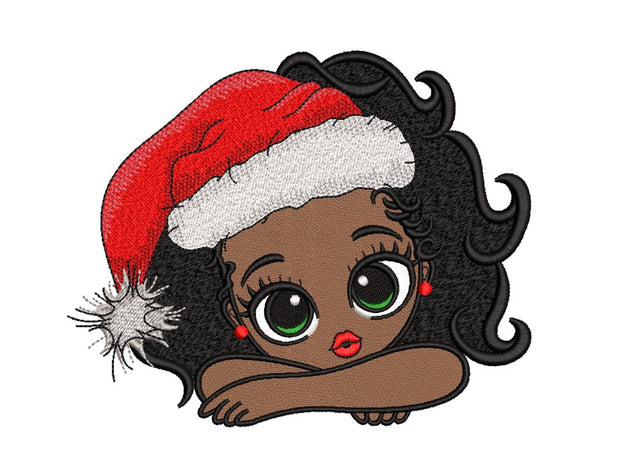 Christmas Girl Embroidery Design, 3 sizes, Instant download Embroidery/Applique DESIGNS Nino Nadaraia 
