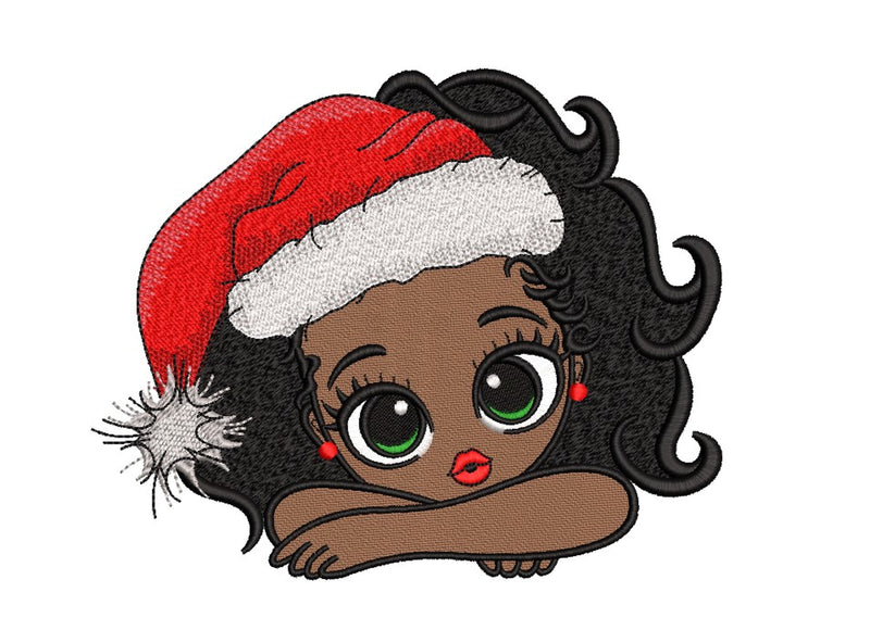 Christmas Girl Embroidery Design, 3 sizes, Instant download Embroidery/Applique DESIGNS Nino Nadaraia 