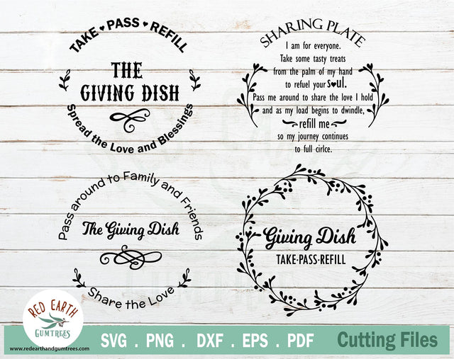 Christmas Giving plate, sharing dish bundle in SVG,PNG,DXF SVG Redearth and gumtrees 